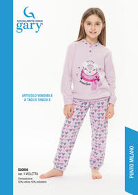 PIGIAMA BAMBINA M/L S20056 Tellini S.r.l. Ingrosso Abbigliamento